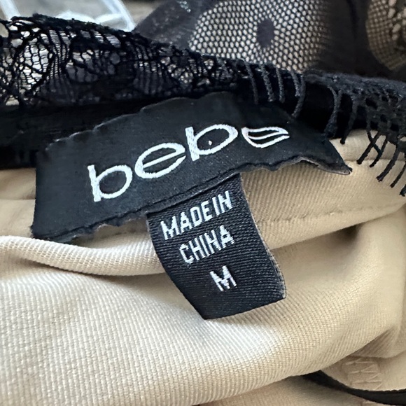 Bebe Black and Cream Lace Dress - Picture 6 of 6